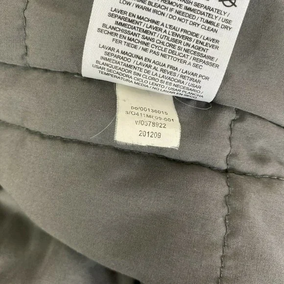 Converse One Star Black Jacket Quilted Lined Zip Snap Front Coat Size XS - Picture 10 of 10